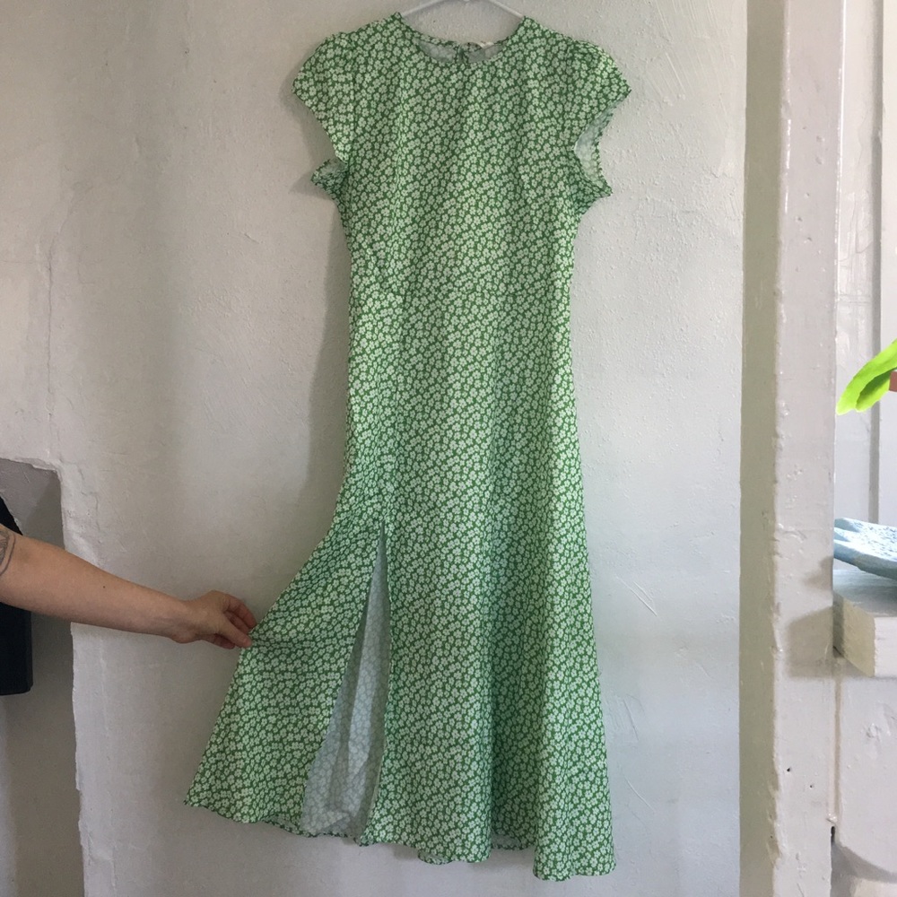 NWT Midi dress w/ cut out back and sexy leg slit